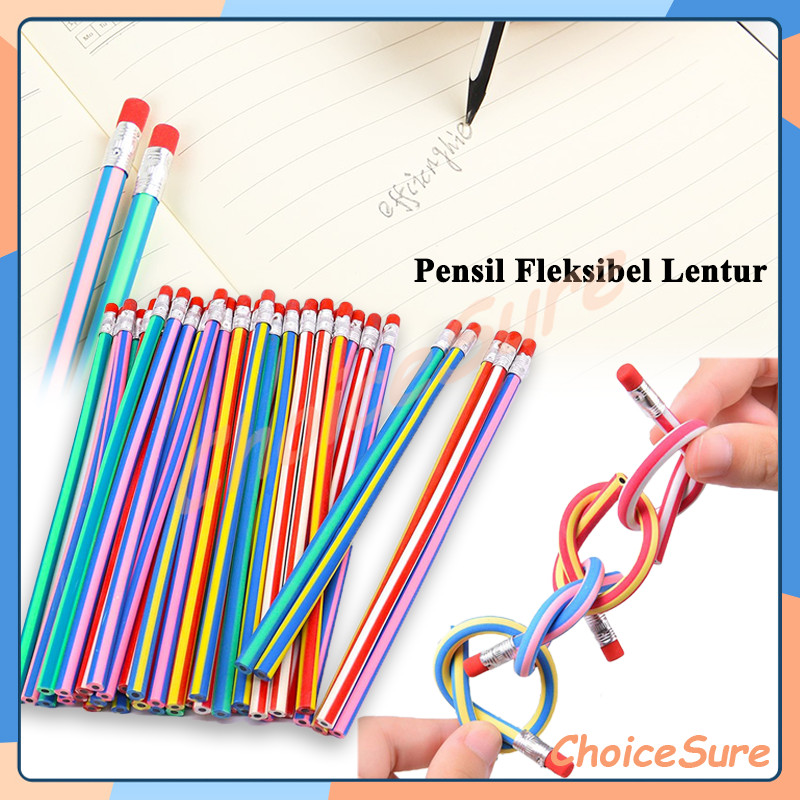 

Pensil Fleksibel Lentur / Pencil Karet Inul Dapat Digulung Ditekuk Unik