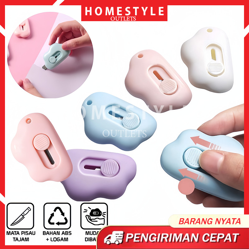

Mini Cutter Portable / Kertas Pisau Cutter Mini Model Awan / Cutter Mini Untuk Alat Tulis Kantor