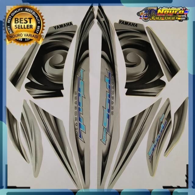 Stiker striping yamaha mio soul 2007 2008 silver bagus