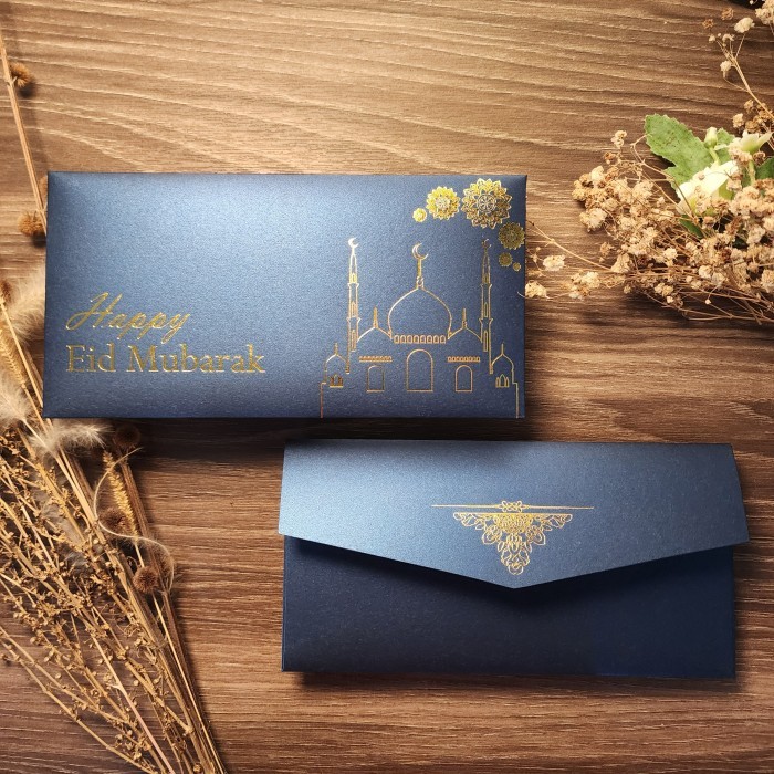 

Amplop Uang Idul Fitri Horizontal Besar 9.5x18.5cm/ Angpao Eid Mubarak Fancy / Angpau Lebaran (Isi 10 pcs) - Navy Blue