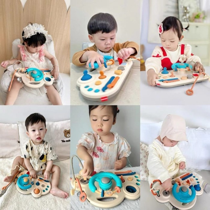 Mainan anak setir anak children steeriwheel mainan stroller busy board life skill mainan setir mobil