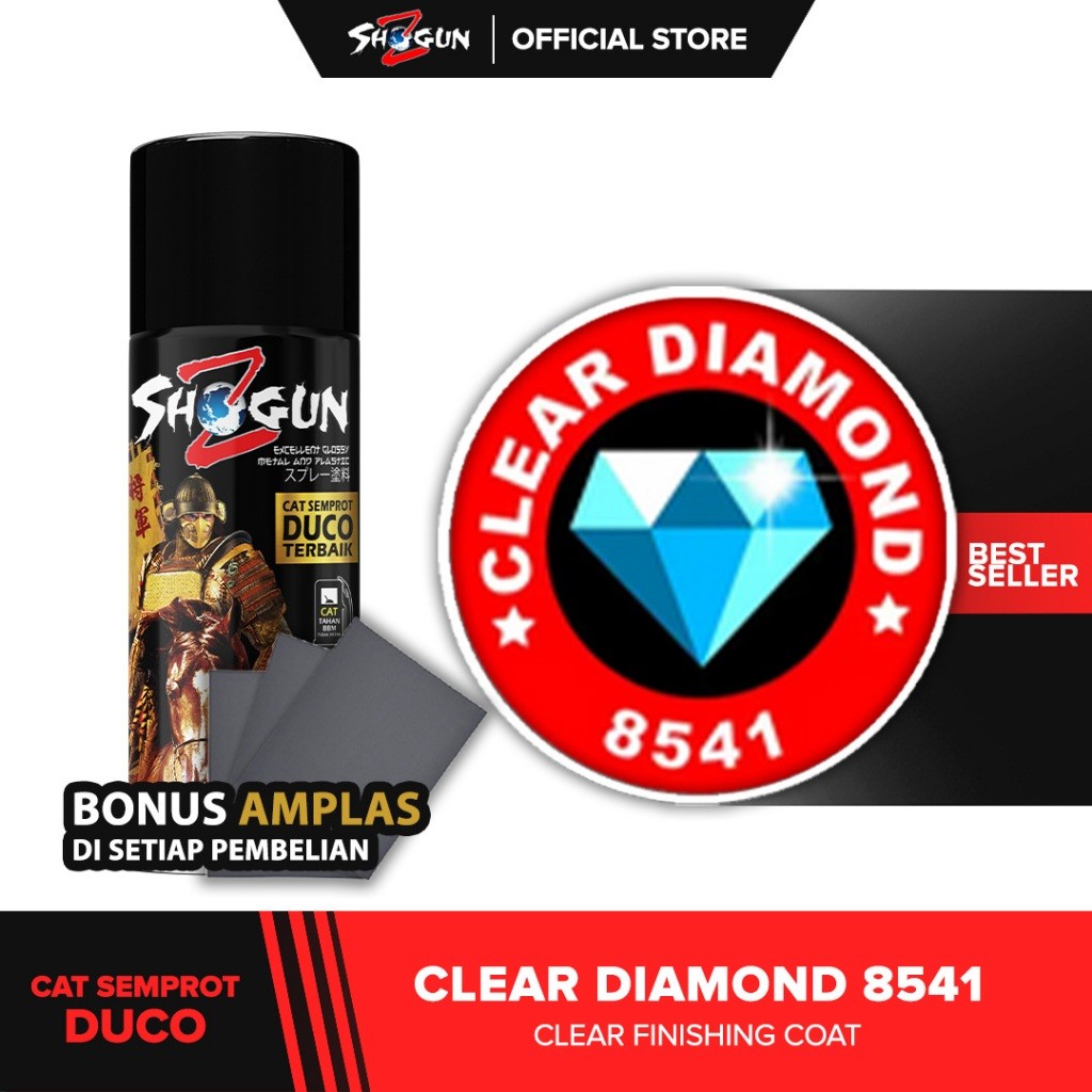 Ready Cod Cat Semprot Motor Shogun Z Paint Clear Diamond 8541 - Cat Pernis Mengkilap Cat Duco
