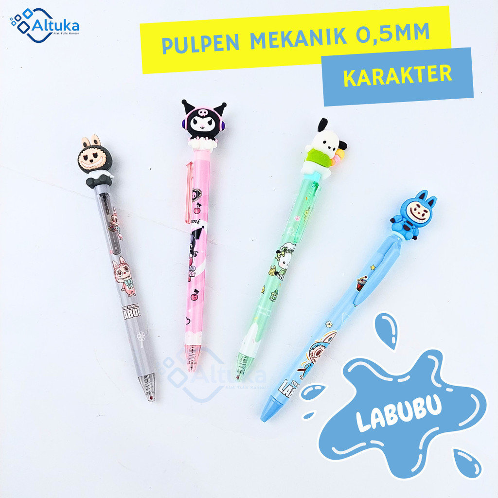 

(1pcs) Bulpen Cetek / Pulpen Mekanik / Mechanical Pen Karakter 0,5mm LABUBU SANRIO Stationery