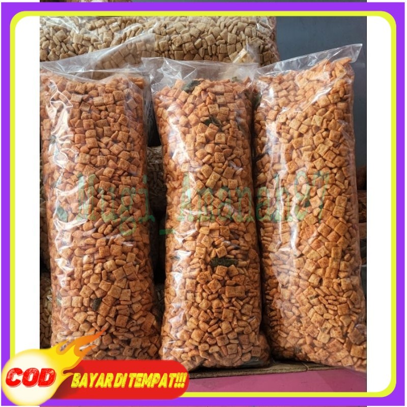 

1ball kerupuk rambak tahu kotak pedas daun jeruk 1kg
