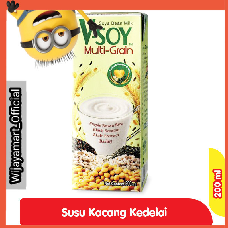 

V-SOY Soya Bean Milk Susu Kacang Kedelai Kotak 200 ml