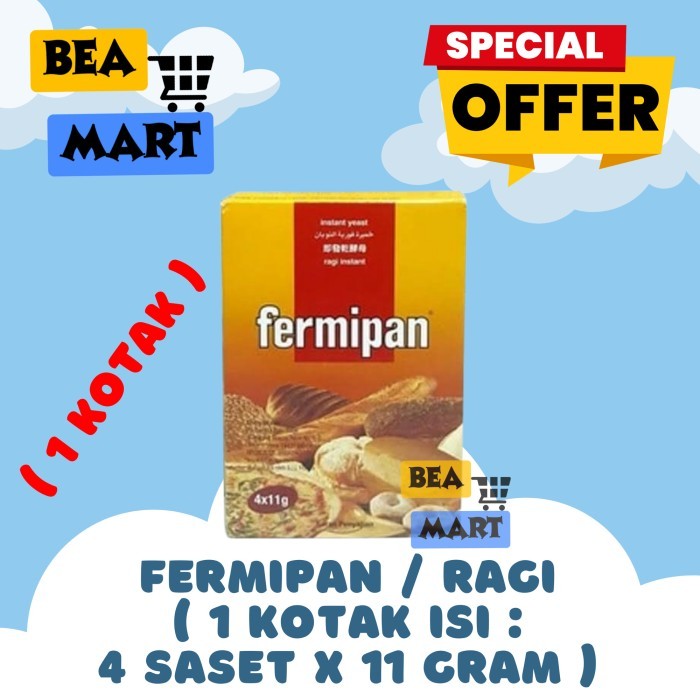 

Fermipan 1 Kotak Isi 4 Saset x 11 gr | Ragi Kering Instant 11gr gram