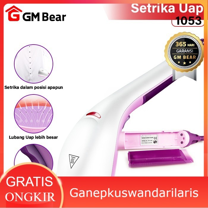 GM Bear Setrika Uap Genggam Fungsional 1053-Steam Ironer Ungu - Ganepkuswandarilaris