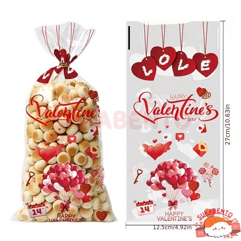 

SBT Plastik Kado Valentine 12.5 x 27 cm isi 50 Lembar Love Valentine Bingkisan Snack Cokelat Ulang Tahun Karakter Lucu Plastik Snack Ultah Anak Cowok Cewek Ulang Tahun Plastik Biskuit Permen