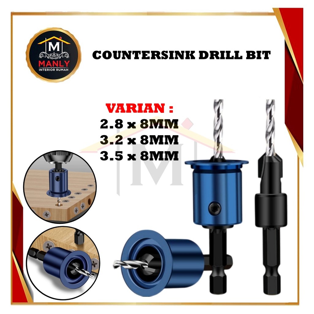 Mata Bor Hole Saw Limited Countersink Bit Mata Bor Baja Alat Pembuka Lubang Sekrup