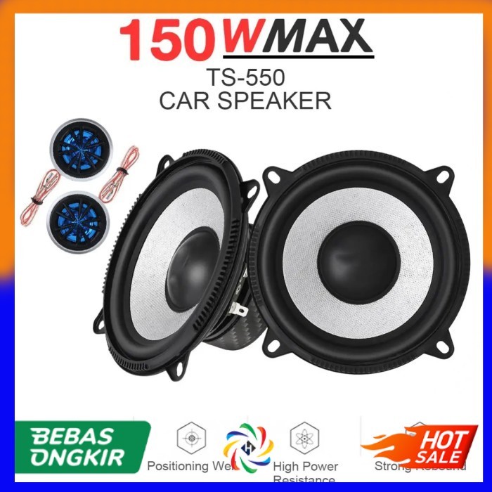 TS-550 Speaker Tweeter Mobil 5 Inch HiFi Crossover 150W