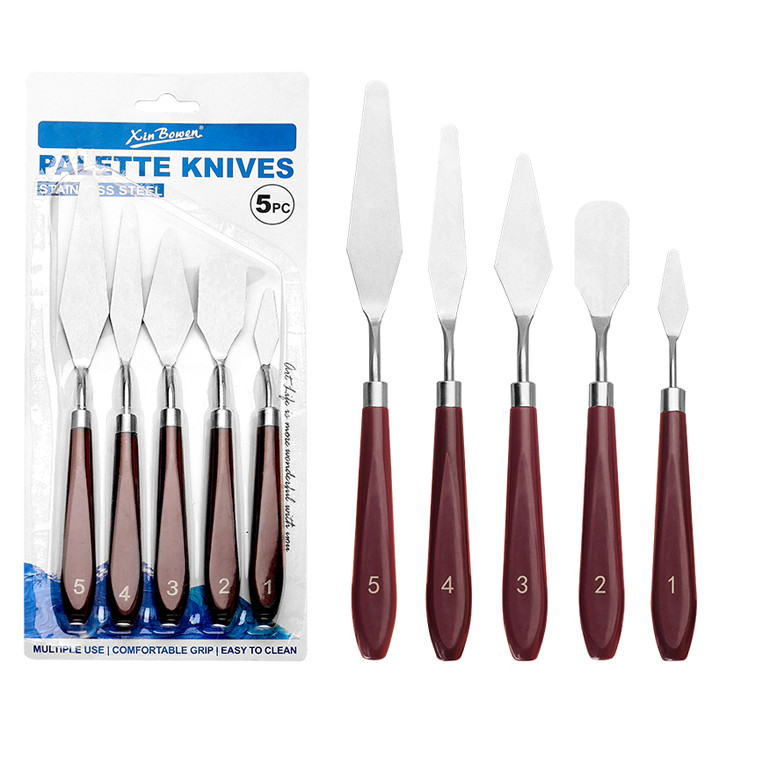 

Stainless Steel Oil Painting Knives, Artist Crafts Spatula, Palette Knife, Mixing Knife, Scraper Art Tools, 5Pcs/Set