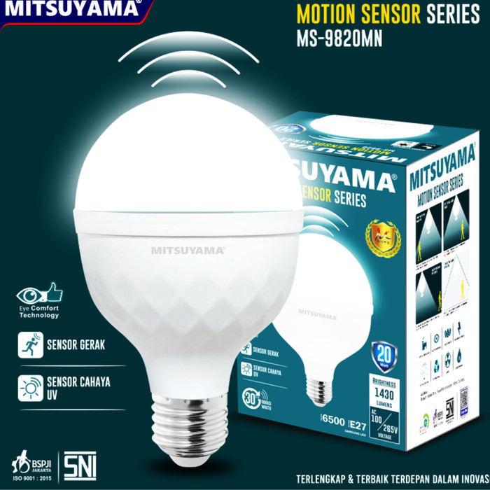 

LAMPU BOHLAM LED 20W SENSOR GERAK & SENSOR CAHAYA UV MITSUYAMA MS-90MN MOTION SENSOR SERIES