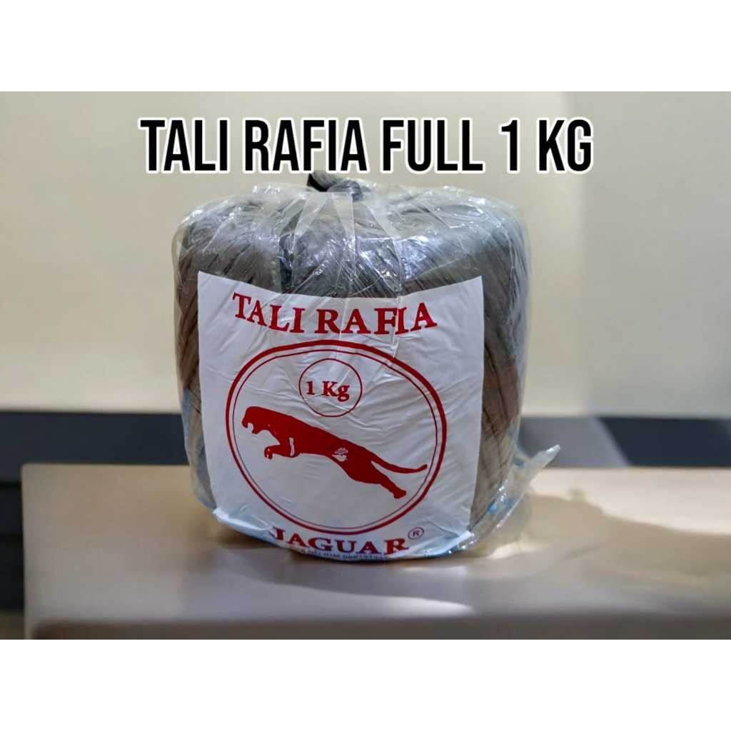 

MF✨Tali rafia plastik hitam tebal jaguar 1kg full Tali rafia 1kg jaguar