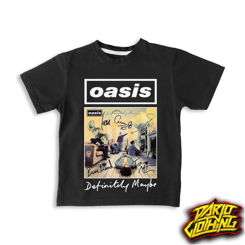 Kaos Anak Motif Band Umur 1 - 10 Tahun Oasis Definitely Maybe / Baju Kaos Musik Band Anak Laki Laki 
