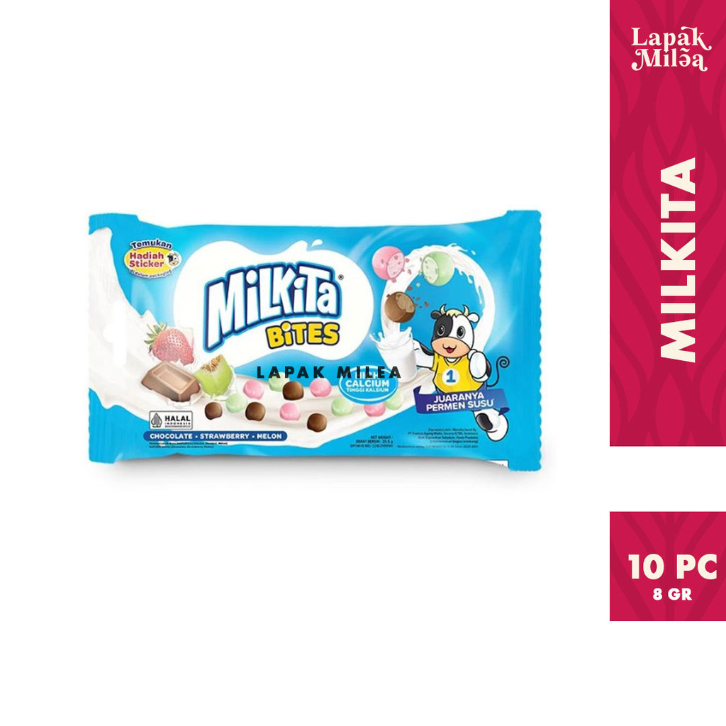 

Milkita Bites Permen Susu - Crunchy Diluar Chewy Didalam Isi 10pc