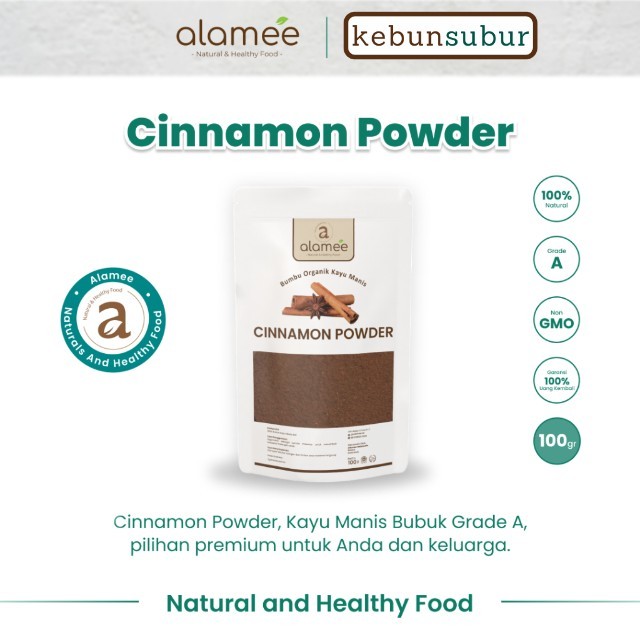 

ALAMEE Kayu Manis Bubuk Seasoning Cinnamon Powder kayumanis Murni Asli Bumbu Organik 100 Gram