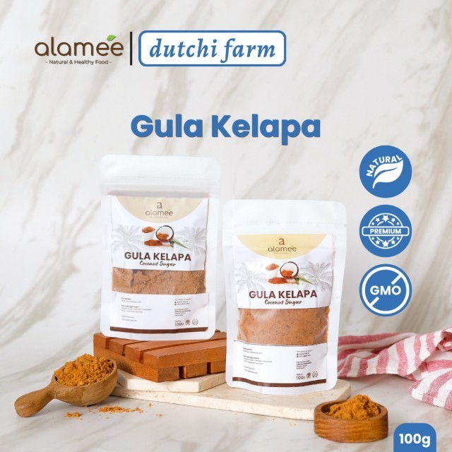 

ALAMEE Gula Semut Kelapa Organik Asli Bubuk Coconut Sugar Premium Powder Natural Organik Organic Dutchi Farm