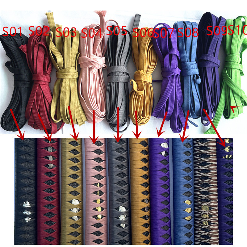 Quality Synthetic Silk Sageo Ito Wrapping Cord for Japan Swords Katana Wakizashi Tanto Tsuka