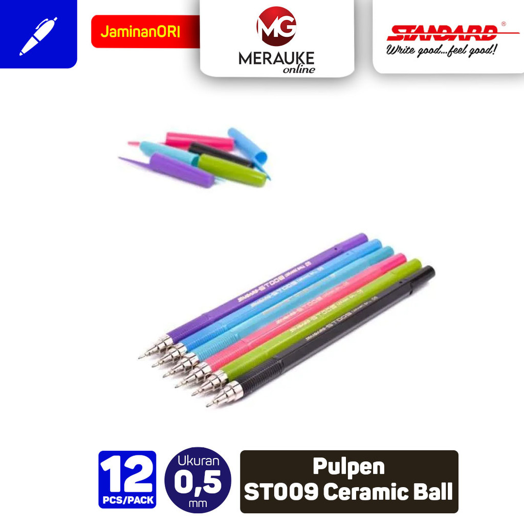 

RK Ballpoint Standard ST009 Ceramic Ball 0.5 - Hitam 12 Pcs