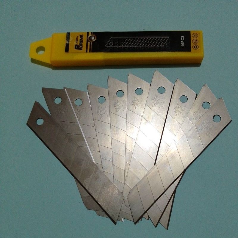 

A. isi cutter besar/isi pisau cutter/mata cutter (harga/selongsong = 10 pc)