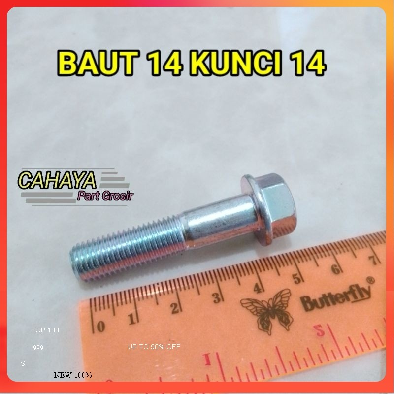 1pc BAUT 14 KUNCI 14 ORIGINAL PANJANG 4,5CM @
