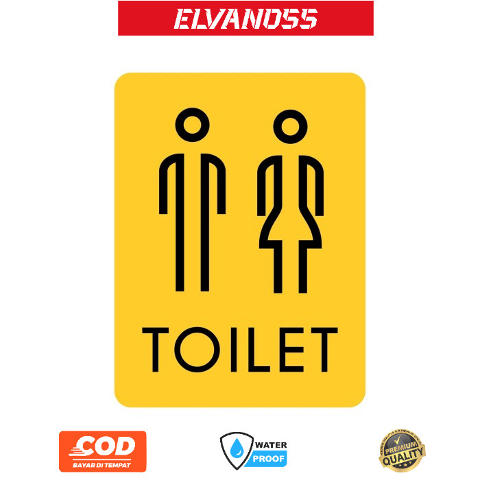 

STIKER RAMBU TOILET 15CM X 20CM SIGNAGE FREE CUSTOM DESAIN STICKER