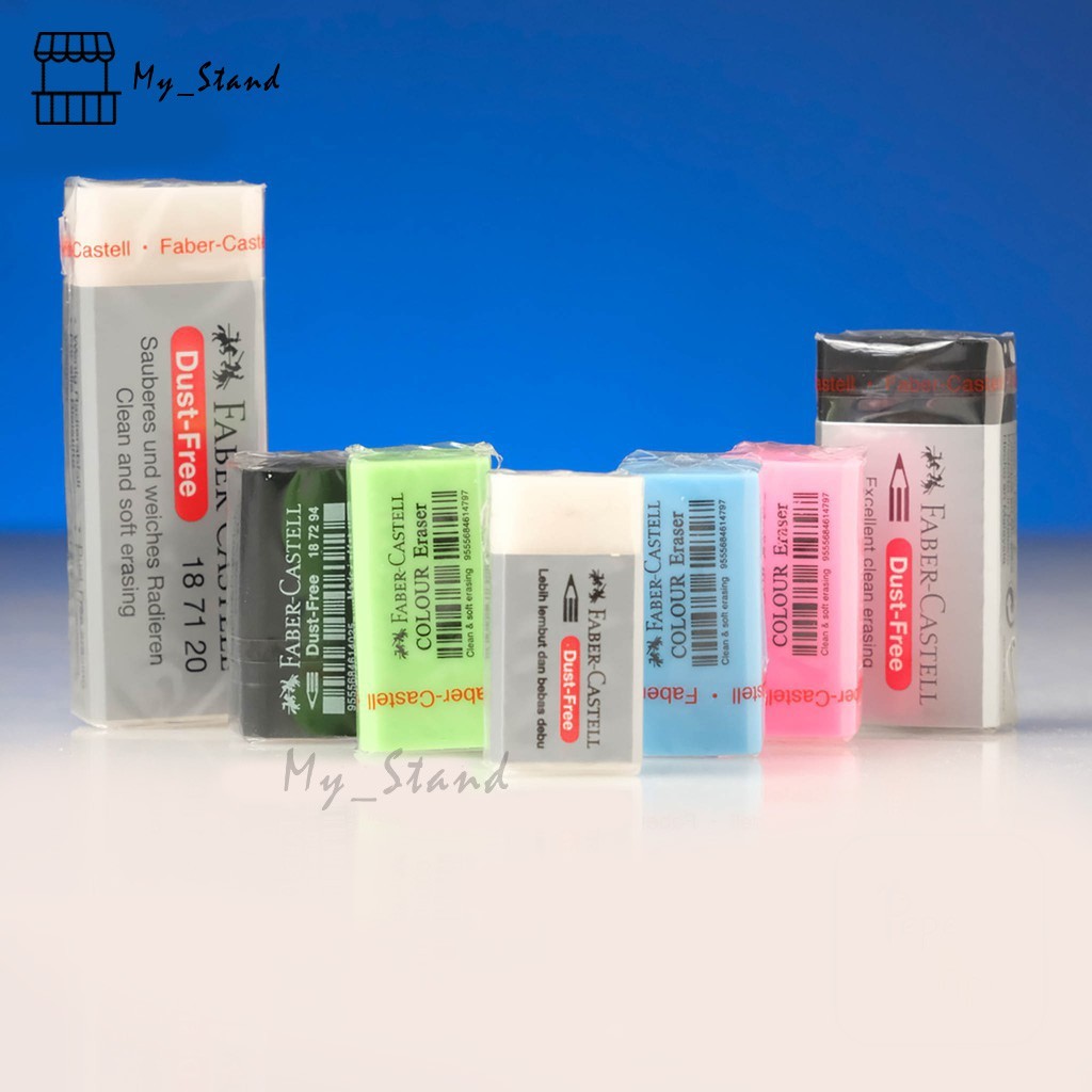 

Penghapus Faber Castell Kecil Putih, Hitam dan Warna Dust Free Original Asli Alat Tulis Sekolah