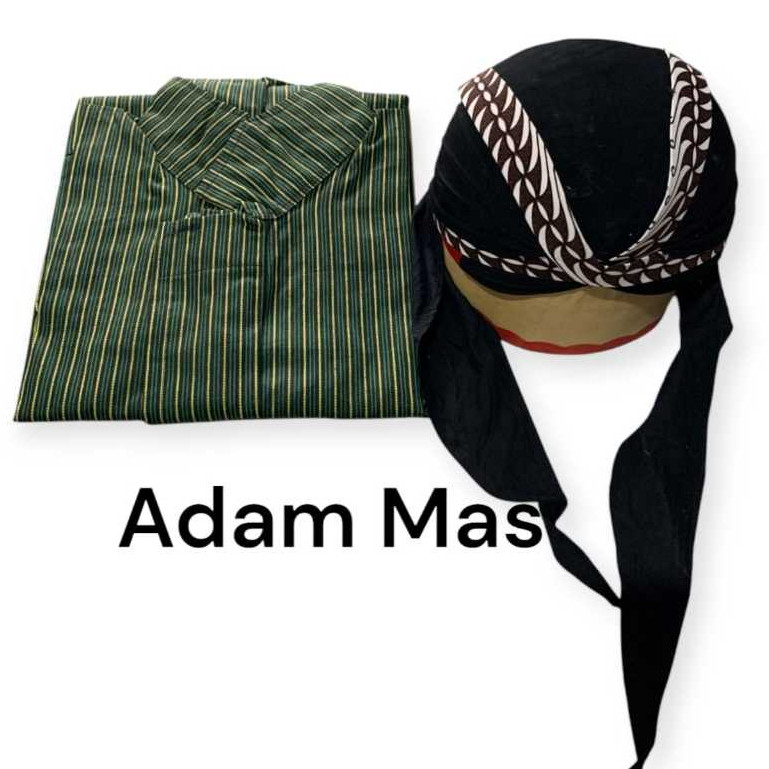 LURIK BAJU SURJAN LURIK DAN BLANGKON JOGJA BAJU SURJAN LURIK PRIA DEWASA ADAT JAWA PAKAIAN ADAT JAWA