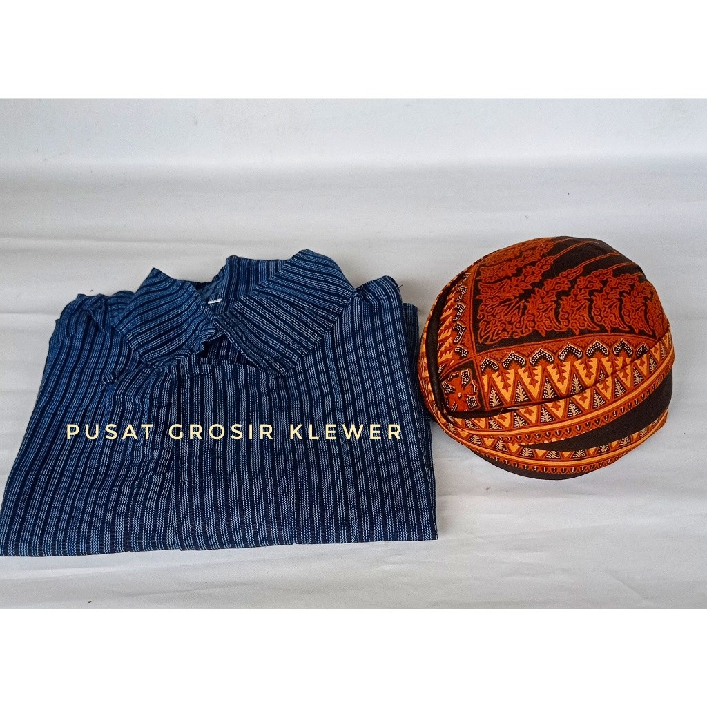 Baju Lurik Ja Pria | Baju Lurik Bonus Blangkon | Baju Lurik Ja Pria | Surjan Lurik Pria | Surjan Pri