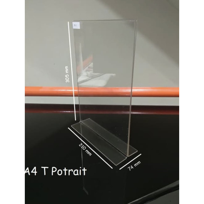 

[BIG SALE] Acrylic/Akrilik Brosur Stand A4 Series - A4 T Potrait