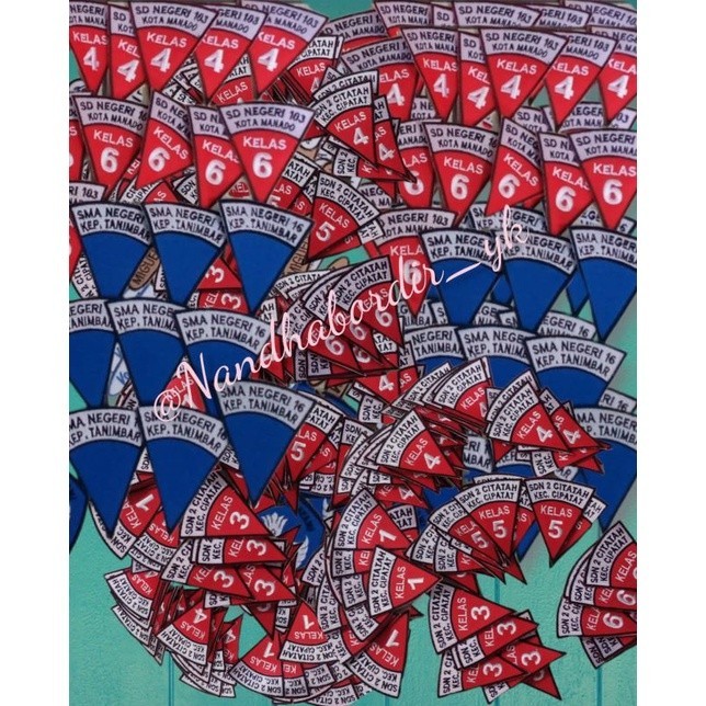 Bordir BET/PATCH LOKASI SEKOLAH+KELAS