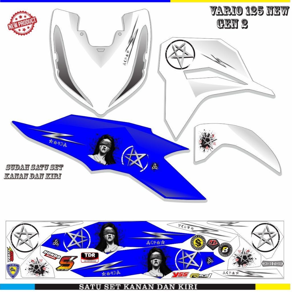 STIKER VARIASI MOTIF TERLARIS KEREN MOTOR VARIO NEW 125 GEN 2 STIKER