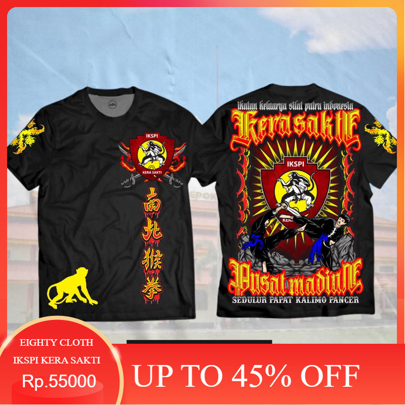 Kaos IKSPI IKS Putra Indonesia Kera Sakti Pusat Madiun Desain Kece Sablon Premium BY EIGHTY CLOTH