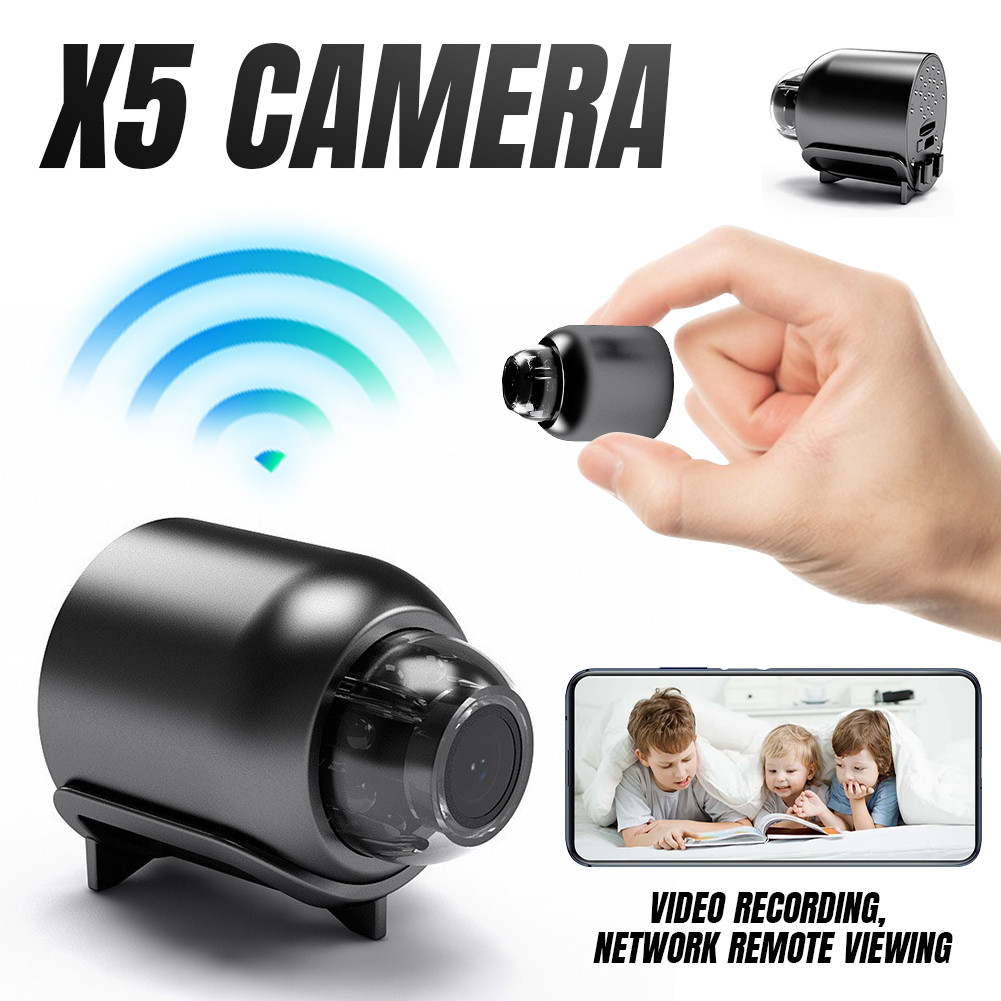 Kamera Mini Portable 1080P Kamera Tersembunyi Super Mini CCTV Nirkabel 140 Derajat Sudut Lebar WIFI 
