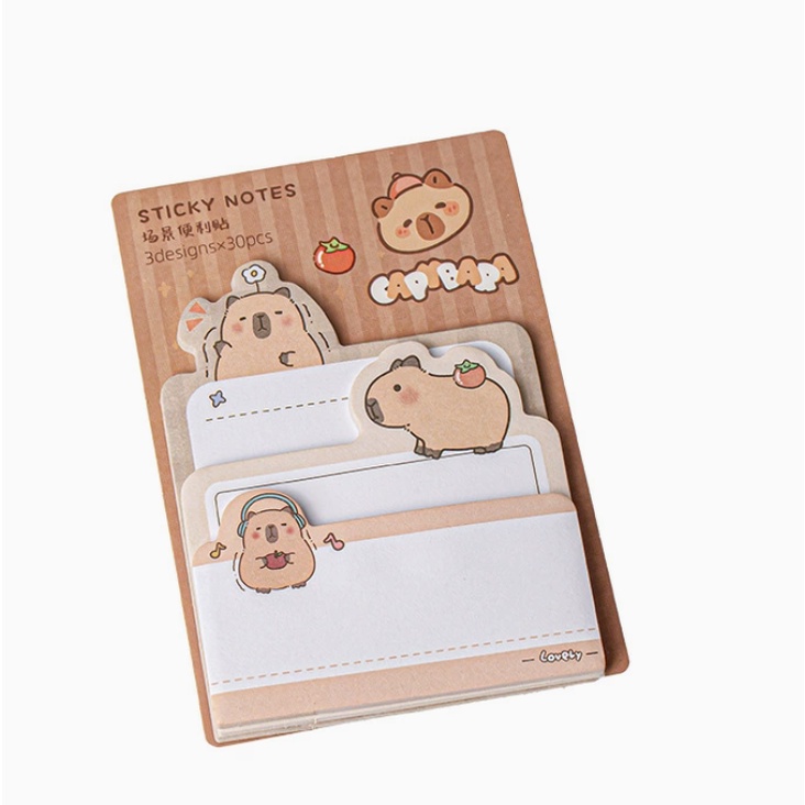 

J2 - Sticky notes 3in1 set daily life story capybara