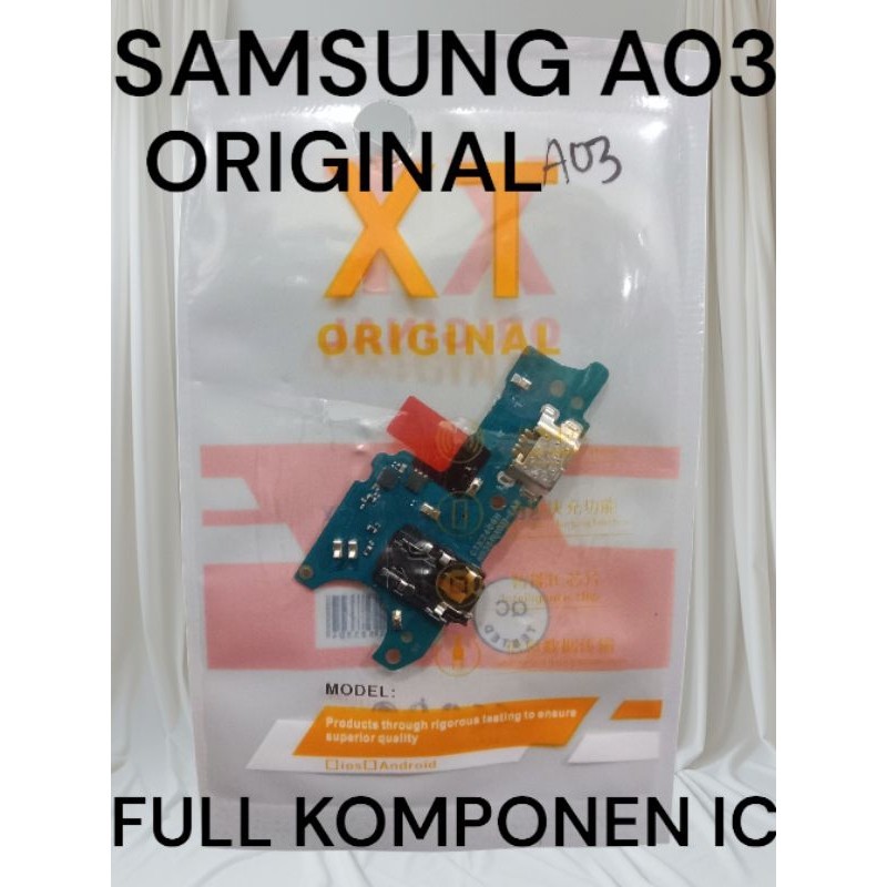 PAPAN CHARGER + IC Samsung A03 / A035F + CON H/F + MIC + IC (GALAXY A03) / Flexi Flexibel Flexible F