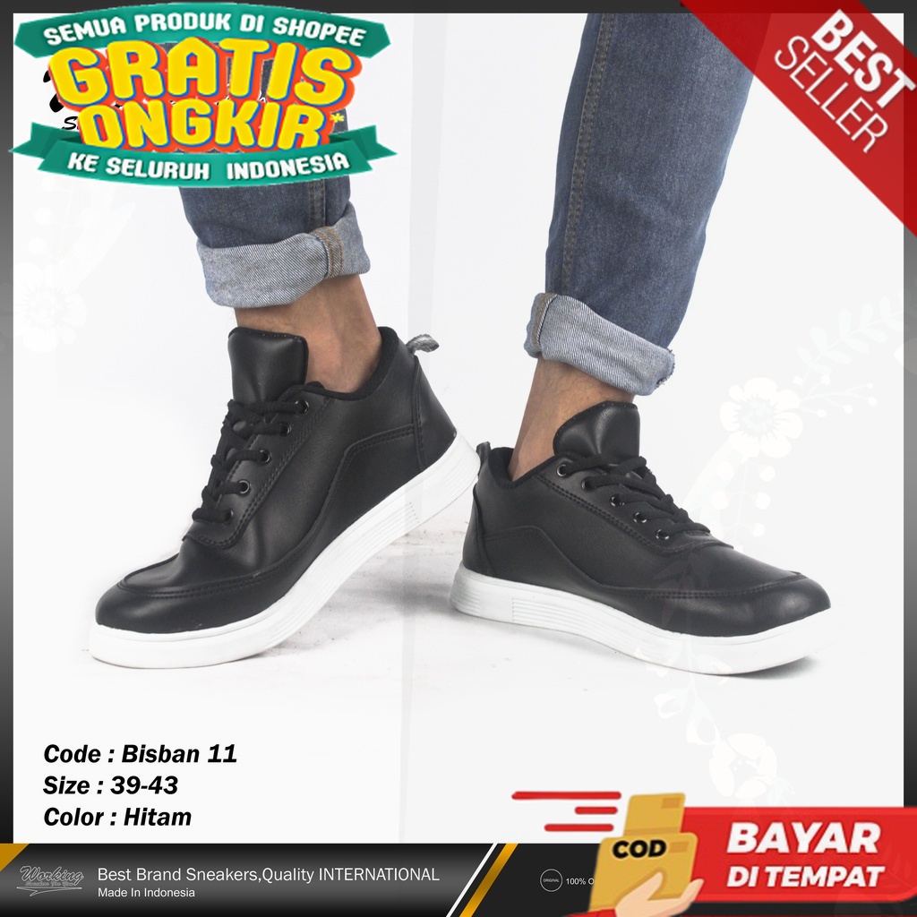 Sepatu Sneakers Working Bisban 11 Kasual Import Asli Snekers Pria Sneaker Cowok Snikers Kets Casual 