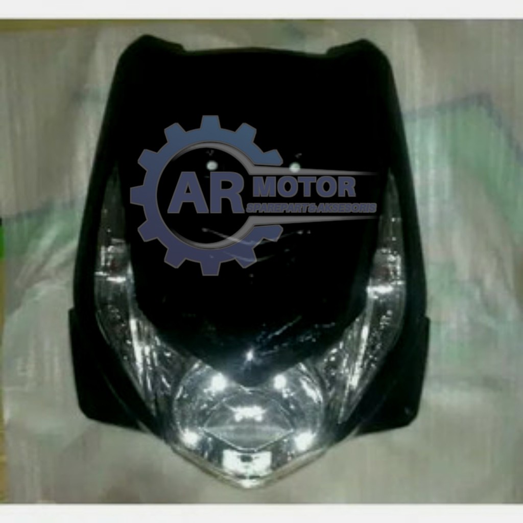 TAMENG / TEBENG PLUS LAMPU DAN SEN DEPAN BEAT KARBU HITAM