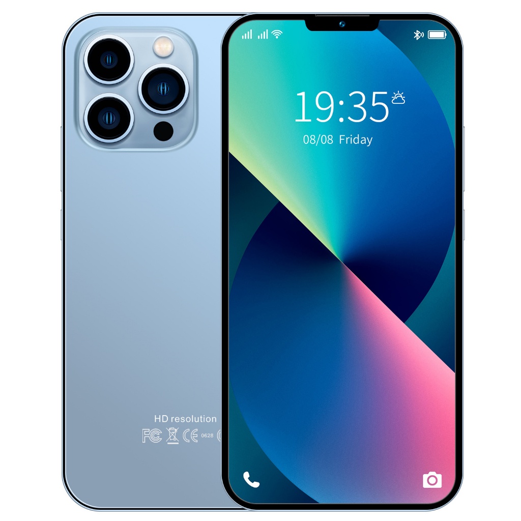 【Bisa COD】lPhone i14 Pro Max Handphone Asli 7.5lnci 12GB RAM+512GB ROM HD Kamera Dual SlM Dual 5G WiFi Smartphone Siswa Belajar Ponsel dual card dual standby gaming phone hp murah M|STER|B0X FUJI33shop-i13-Biru