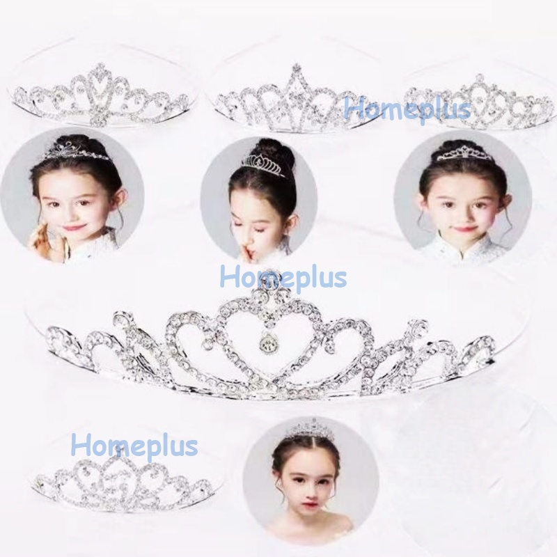 HomePlus Mahkota Anak Perempuan Bando Mahkota Wanita Princess Bandana Mahkota Mahkota Ulang Tahun Korea Fashion Bando Princess