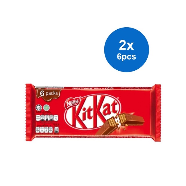 

Nestle Kitkat Wafer Cokelat 6 x 17 gr (2 pack)