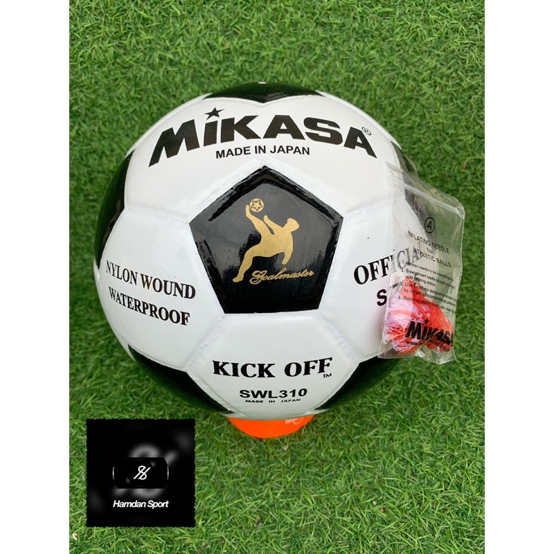 Sport BOLA KAKI MIKASA HITAM PUTIH BOLA SEPAK MURAH BOLA SEPAK SIZE 5 BONUS PENTIL DAN JARING