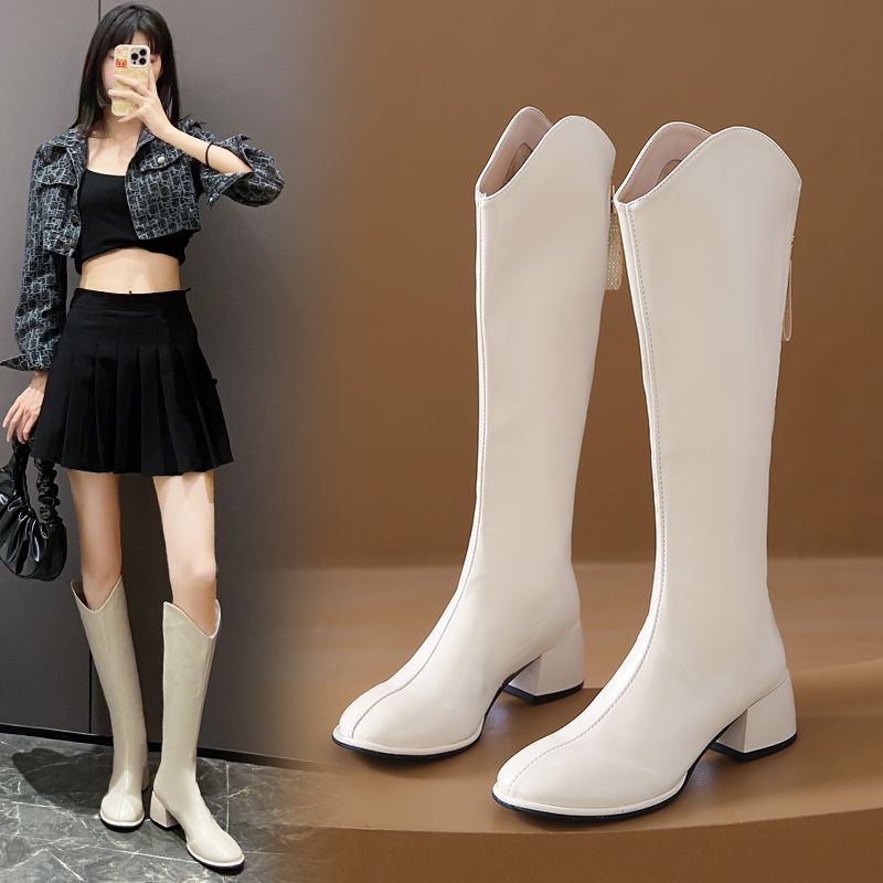 Sepatu bot modis, sepatu bot wanita, sepatu bot ksatria selutut