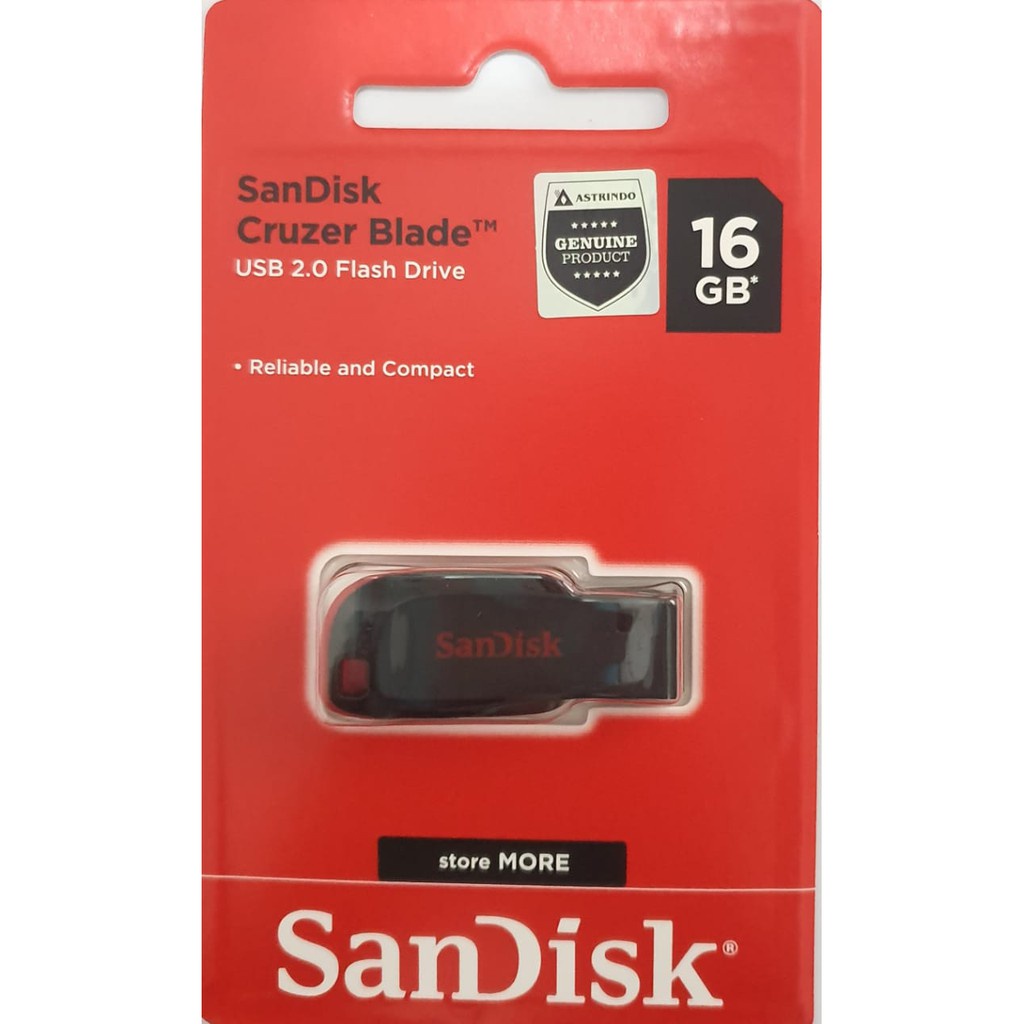 Original Flashdisk Drive USB 2.0 SanDisk CZ50 Cruzer Blade Acer Toshiba Kioxia 4 8 16 32 64 128 256 