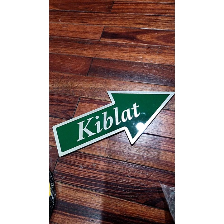 

Akrilik Arah Kiblat Kanan - Sign Acrylic Kiblat Kanan Tinggal Tempel / Akrilik Premium