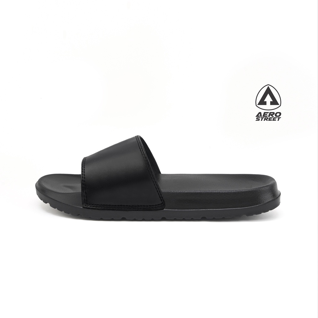 Promo Aerostreet 39-44 Jakco Hitam Hitam - Sandal Selop Pria Wanita Baaaa