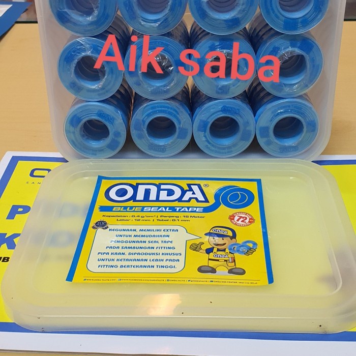 

Seal Tape Onda warna biru 12mm / isolasi biru/1 box