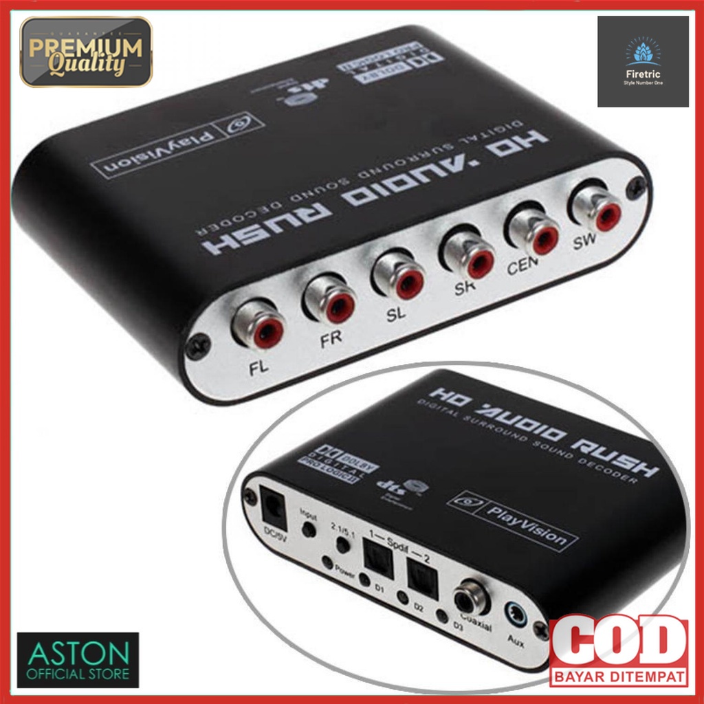 Decoder Dolby Amplifier Home Theater 5.1 Surround