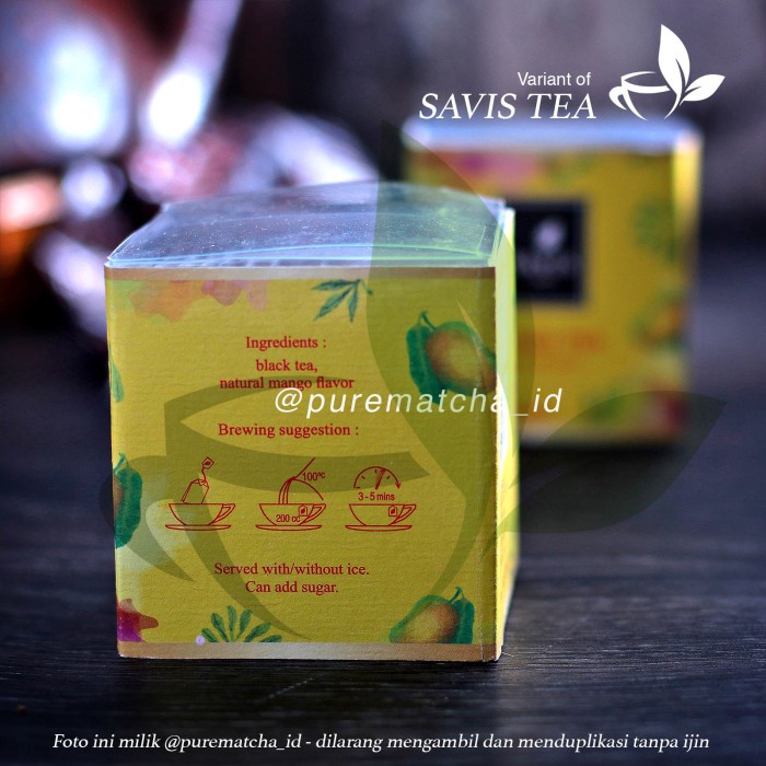 

✨PROMO✨ -Savis Tea - Premium Mango Tea 10 Teabags Teh Celup Mangga Cafe [Box]