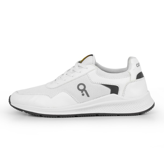 Sepatu Kasual Sneakers Pria Warna Putih Polos Original Brand Lokal - Putih, 39